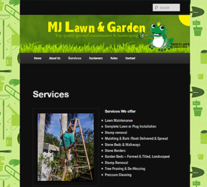 MJ Lawn & Garden Service website