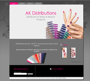 Dry Nail Polish Distribution website custom build by DocUmeant Designs